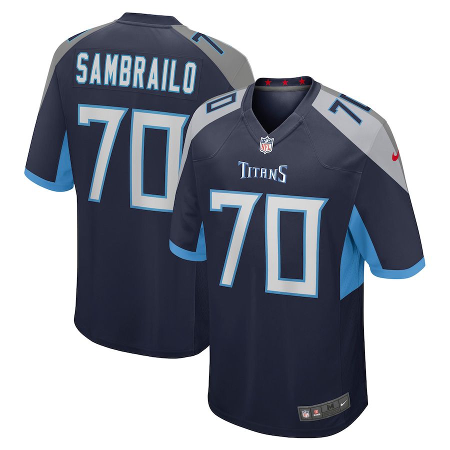 Men Tennessee Titans #70 Ty Sambrailo Nike Navy Game NFL Jersey